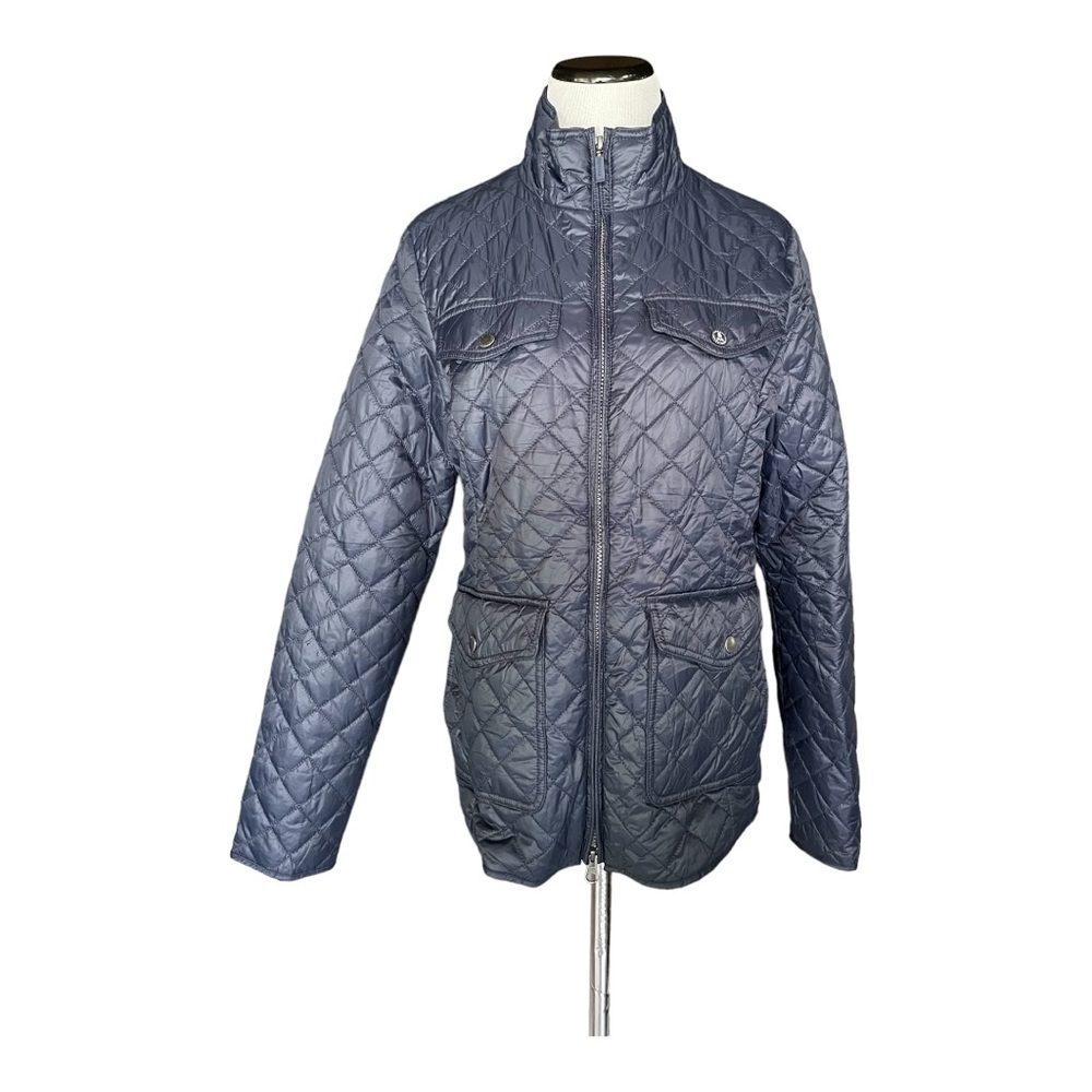 Barbour Down light jacket Navy Color sz 8 - Picture 2 of 8